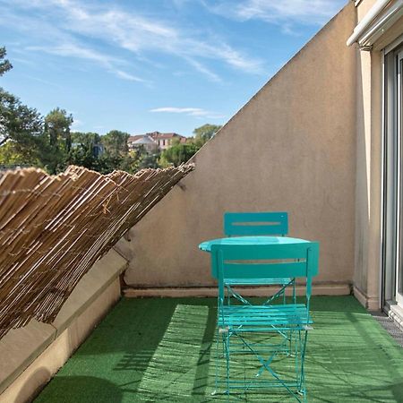 Studio terrasse Montpellier - Parking privé - Proche ligne 1 Exterior foto